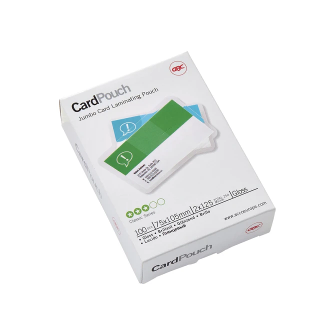 Lamineerhoes GBC club card 75x105mm 2x125micron 100 stuks