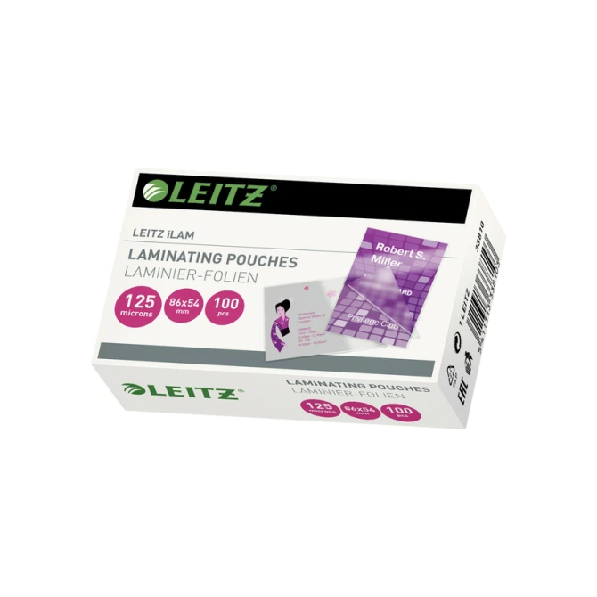 Lamineerhoes Leitz iLAM 54x86mm 2x125micron EVA 100 stuks