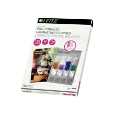Lamineerhoes Leitz iLAM A4 met perforatieband 2x125micron EVA 100 stuks