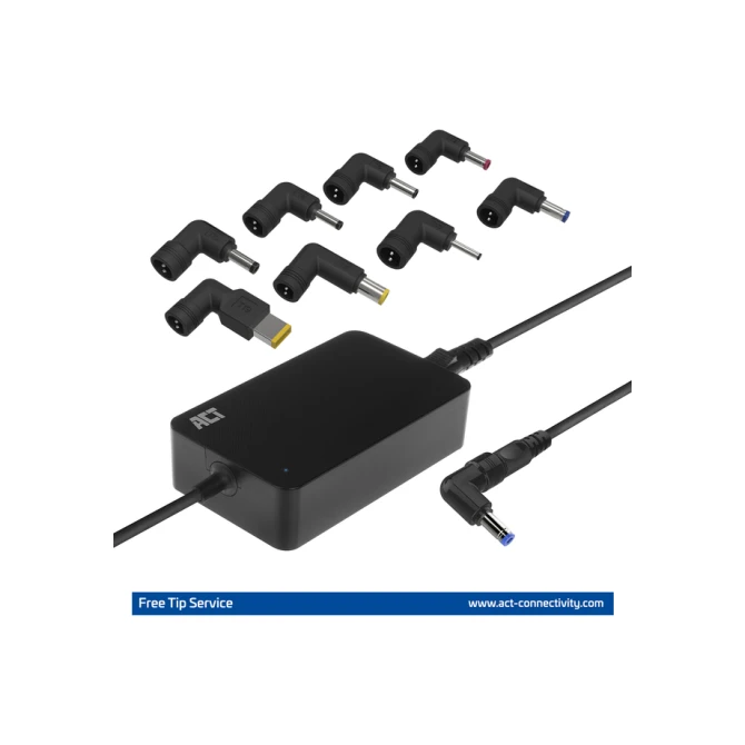 Laptop Oplader ACT Compact universeel 65W