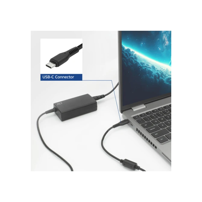 Laptop Oplader ACT USB-C Power Delivery 65W 3mtr