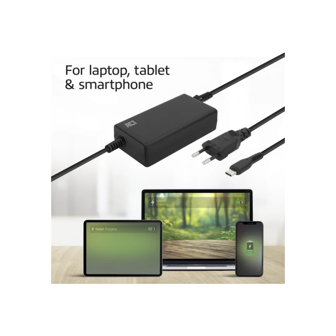 Laptop Oplader ACT USB-C Power Delivery 65W 3mtr