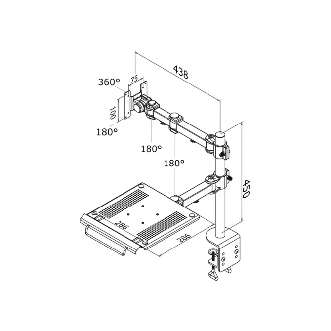 Laptoparm Neomounts D960 10-27