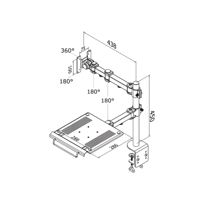 Laptoparm Neomounts D960 10-27
