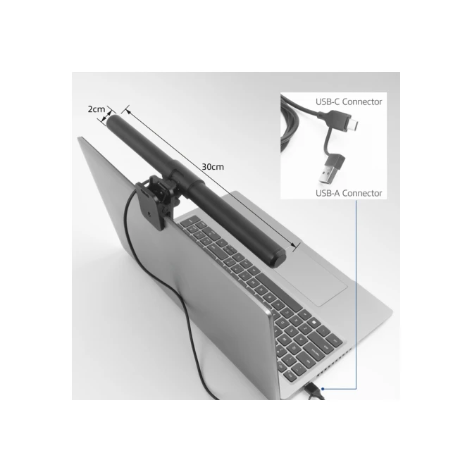 Laptoplamp ACT Clip-on led dimbaar USB