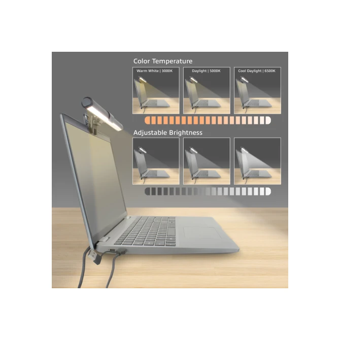 Laptoplamp ACT Clip-on led dimbaar USB