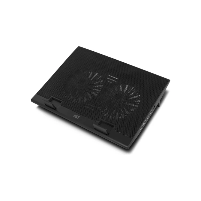 Laptopstandaard ACT 2 standen met ventilator 4-p hub
