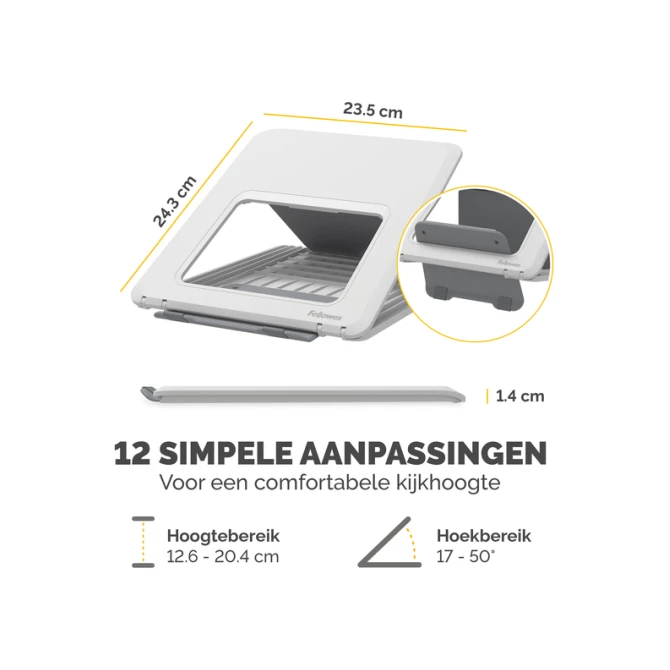 Laptopstandaard Fellowes Breyta wit