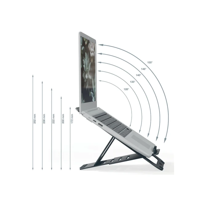 Laptopstandaard Leitz Ergo Aluminium plat verstelbaar