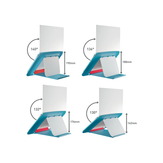 Laptopstandaard Leitz Ergo Cosy verstelbaar recyled blauw