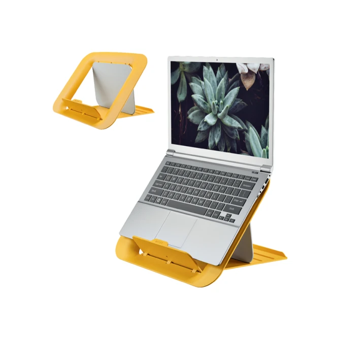 Laptopstandaard Leitz Ergo Cosy verstelbaar recyled geel