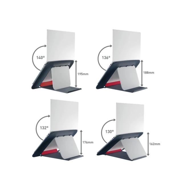 Laptopstandaard Leitz Ergo Cosy verstelbaar recyled grijs