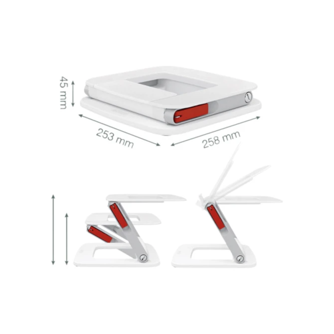Laptopstandaard Leitz Ergo verstelbare multihoek wit