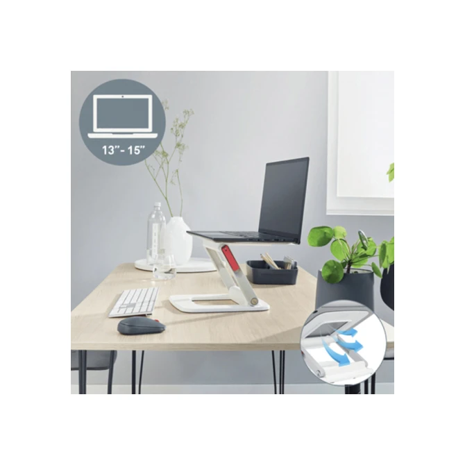 Laptopstandaard Leitz Ergo verstelbare multihoek wit