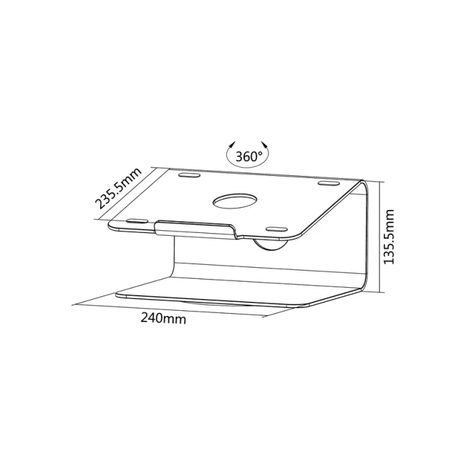 Laptopstandaard Neomounts NSLS050 zilver