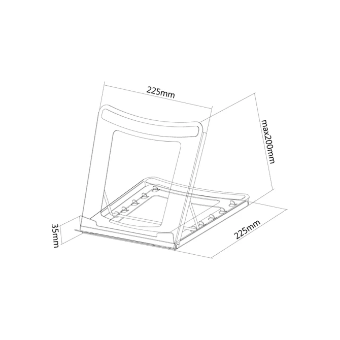 Laptopstandaard Neomounts NSLS075 zwart