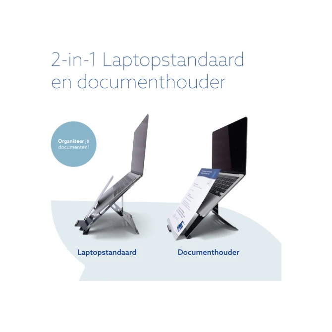 Laptopstandaard R-Go Riser Documenthouder