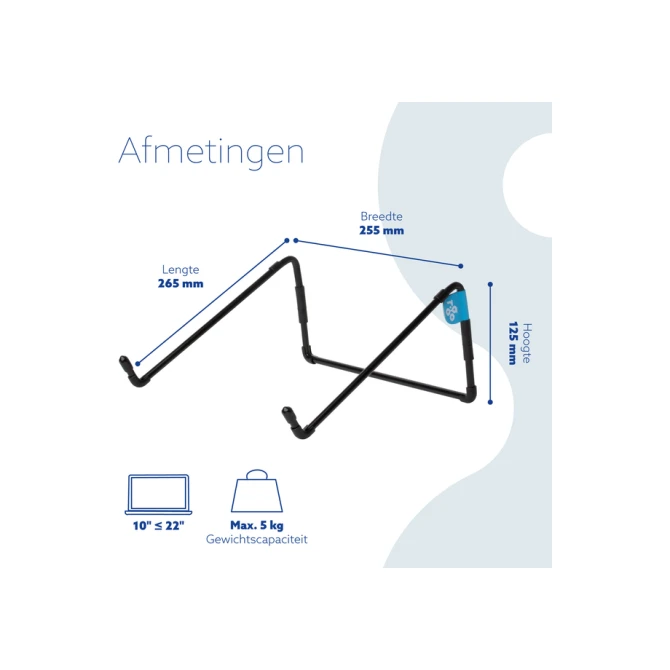 Laptopstandaard R-Go Travel Zwart