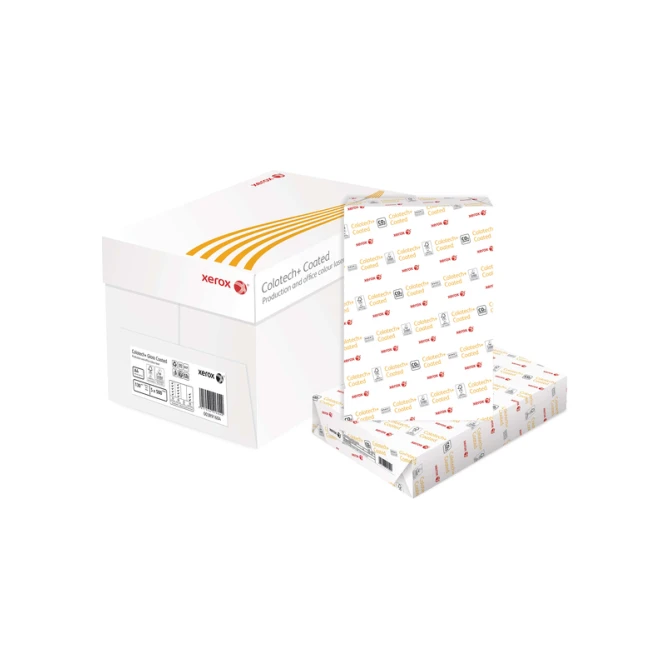 Laserpapier Xerox Colotech+ glossy coated A4 130gr wit 500 vel