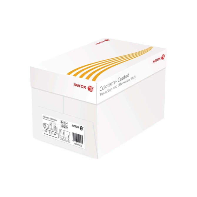 Laserpapier Xerox Colotech+ silk coated A4 170gr wit 250 vel