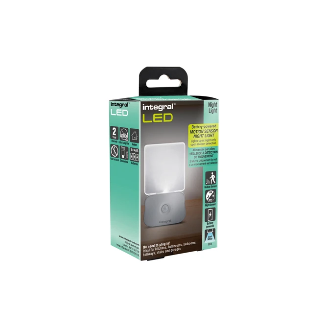 Led nachtlamp Integral 4000K koel wit 0.5W 7lumen sensor op batterijen