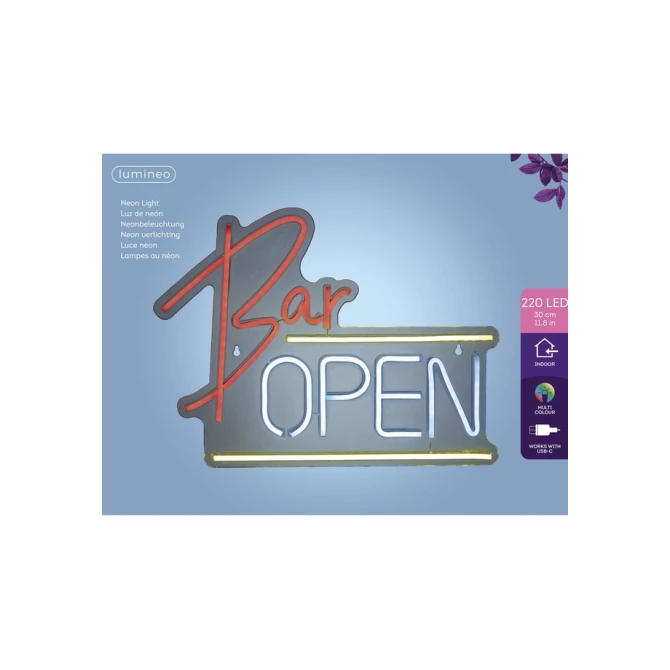 Ledbord Lumineo indoor USB neon Bar Open