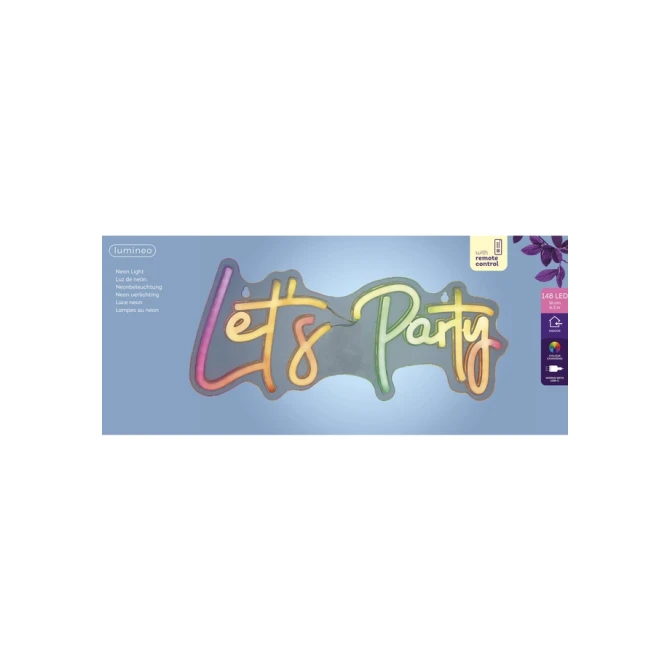 Ledbord Lumineo indoor USB neon Let's Party led Colour change effects