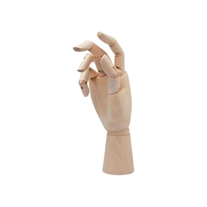Ledenhand Conda rechts vrouw 25 cm naturel hout
