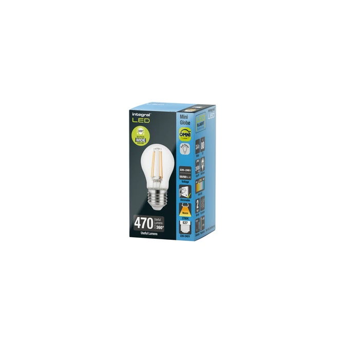 Ledlamp Integral E27 2700K warm wit 3.4W 470lumen
