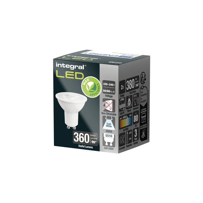 Ledlamp Integral GU10 4000K koel wit 2W 380lumen