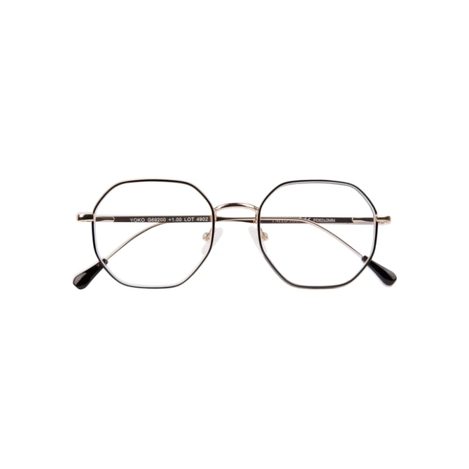 Leesbril I Need You +2.00 dpt Yoko zwart-goud