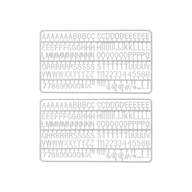 Letter set IEZZY voor letterbord 2x150 wit