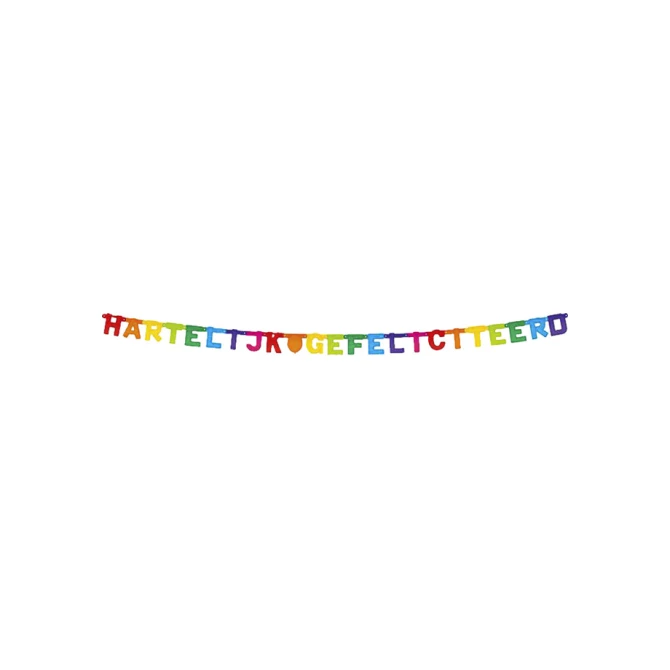 Letterslinger gefeliciteerd kleur