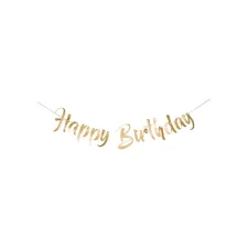 Letterslinger Happy Birthday goud