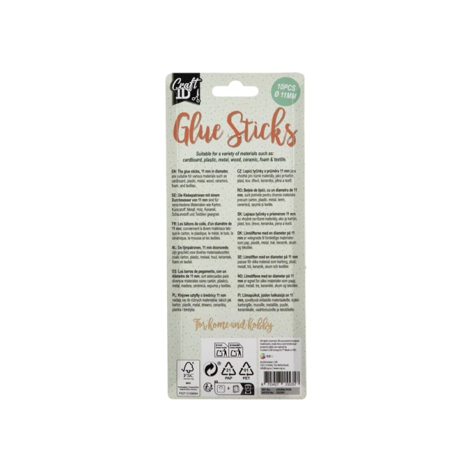 Lijmpatroon Craft ID 15x1,1cm 10 stuks transparant