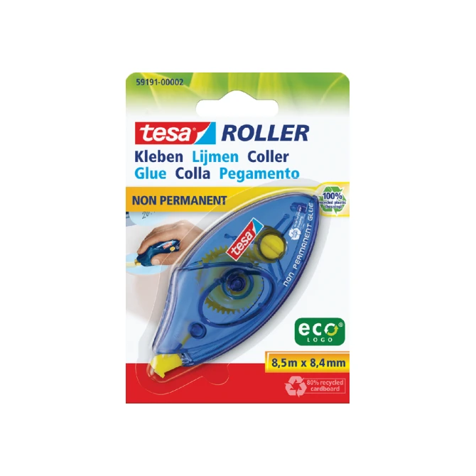 Lijmroller tesa® ecoLogo® niet permanent op blister