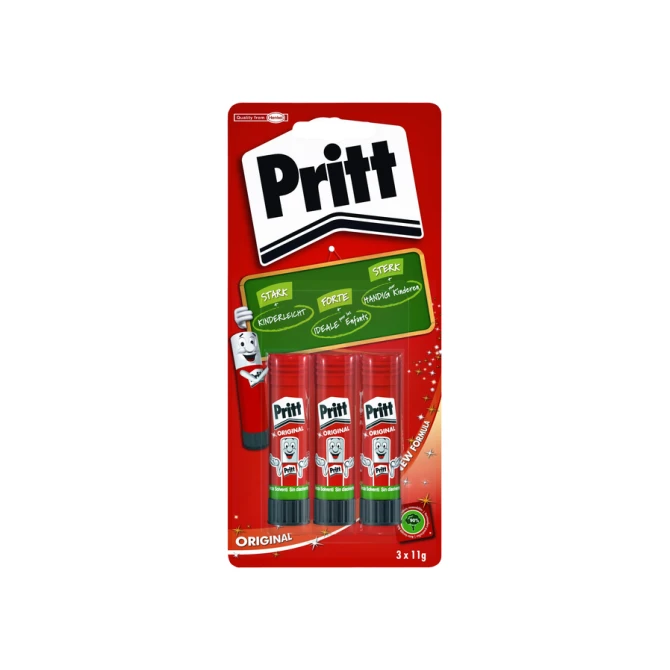 Lijmstift Pritt Stick Original 11gr blister à 3 stuks