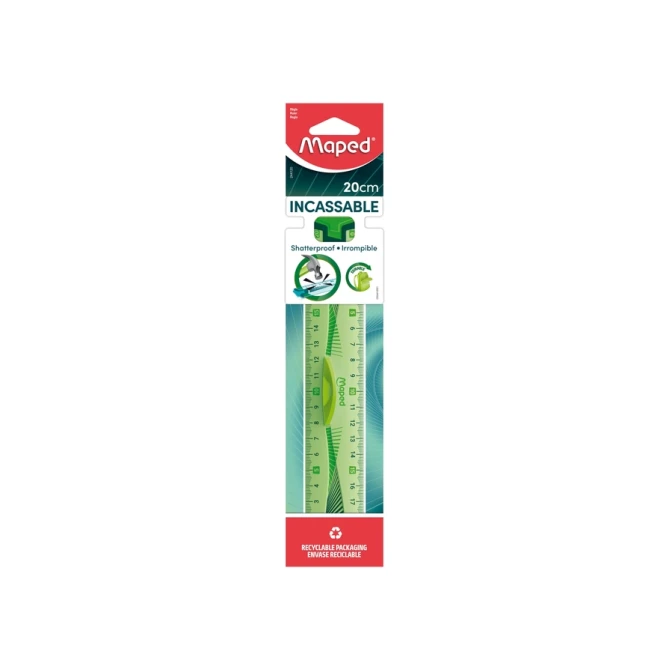 Liniaal Maped Flex met grip 20cm assorti