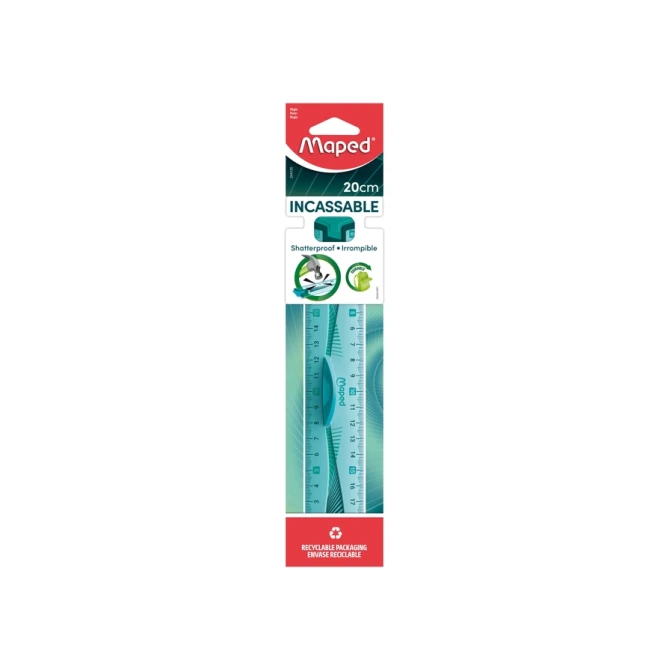 Liniaal Maped Flex met grip 20cm assorti