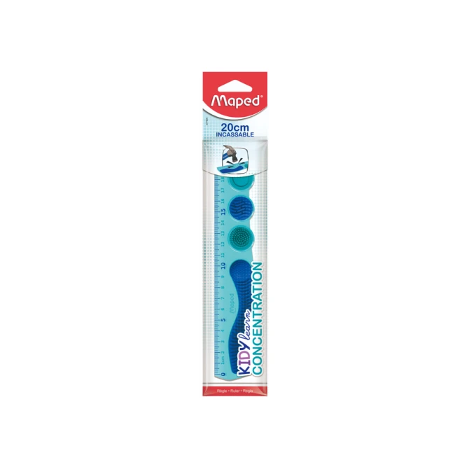 Liniaal Maped Kidy Learn Concentration 20 cm blauw