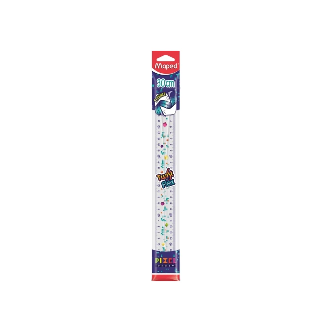 Liniaal Maped Pixel Party Twist 'n Flex 30cm transparant