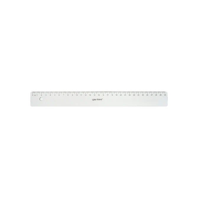 Liniaal Quantore 30cm kunststof transparant