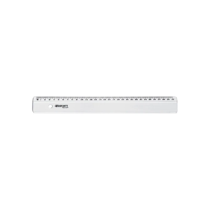 Liniaal Westcott basic kunststof 30cm transparant