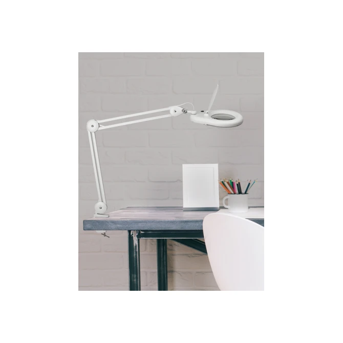 Loeplamp MAUL Viso LED tafelklem wit