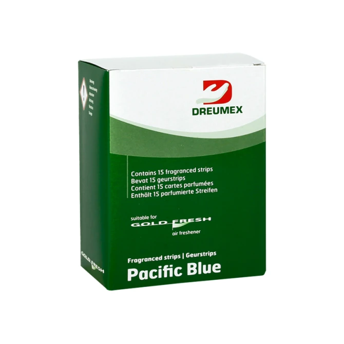 Luchtverfrisser Dreumex Gold Fresh Pacific Blue 15 strips