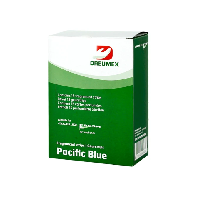 Luchtverfrisser Dreumex Gold Fresh Pacific Blue 15 strips