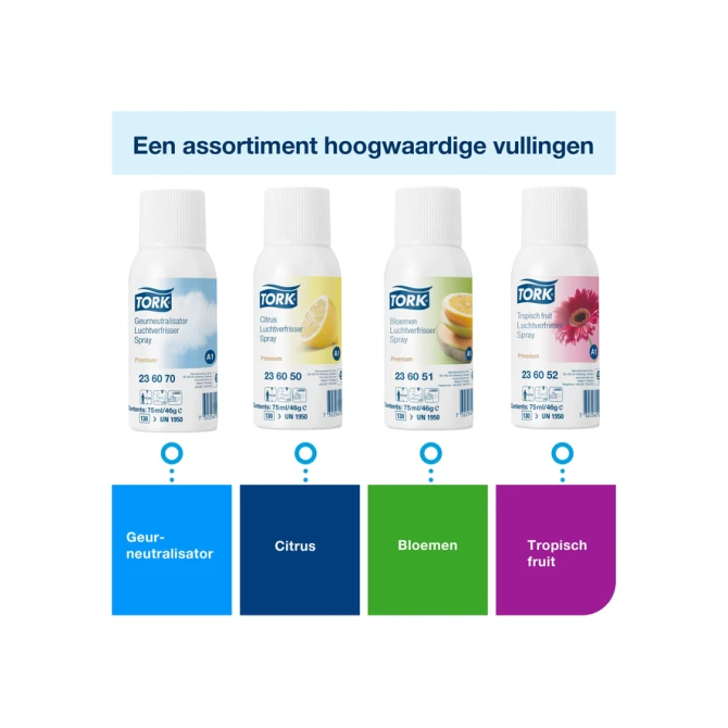 Luchtverfrisser Tork A1 Premium spray citrus 236050