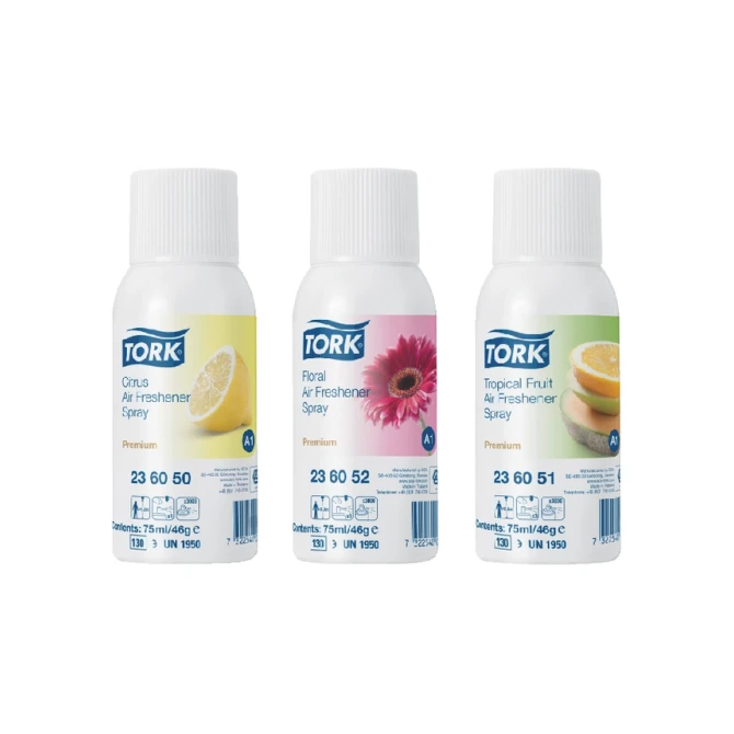 Luchtverfrisser Tork A1 Premium spray tropisch fruit 236051