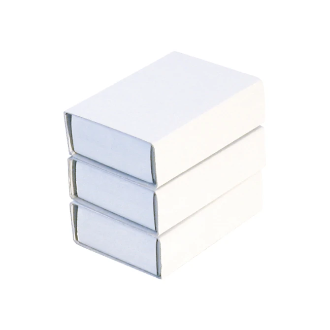 Luciferdoosjes Folia klein 53x37x11mm 10 stuks wit