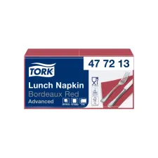 Lunchservet Tork Advanced 1/4 vouw 2-laags 328x325mm 200 vel bordeauxrood 477213